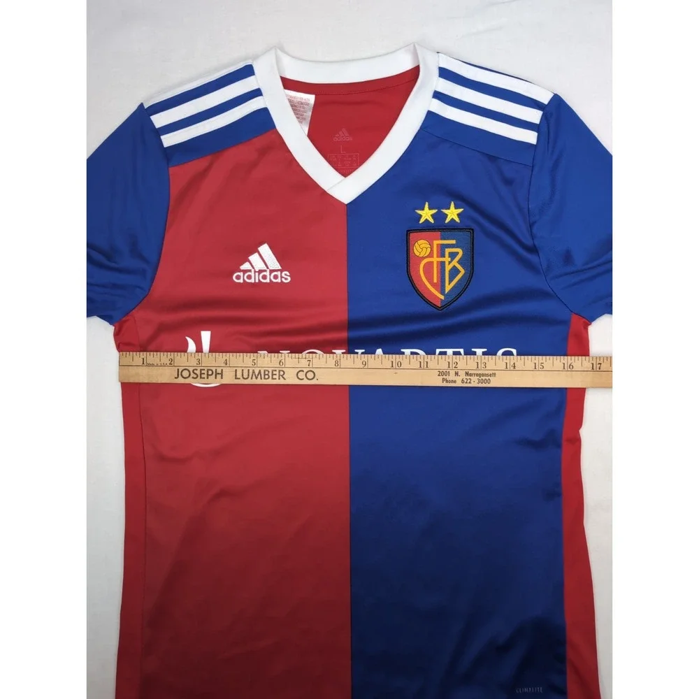 Adidas Kids Large 2018/19 FC Basel 1893 Home Jersey Unisex youth Blue Red